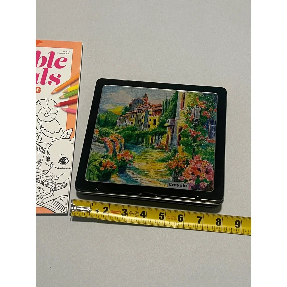 Crayola Signature 24ct Colored Pencils in Tin & Adorable Animals Coloring Book